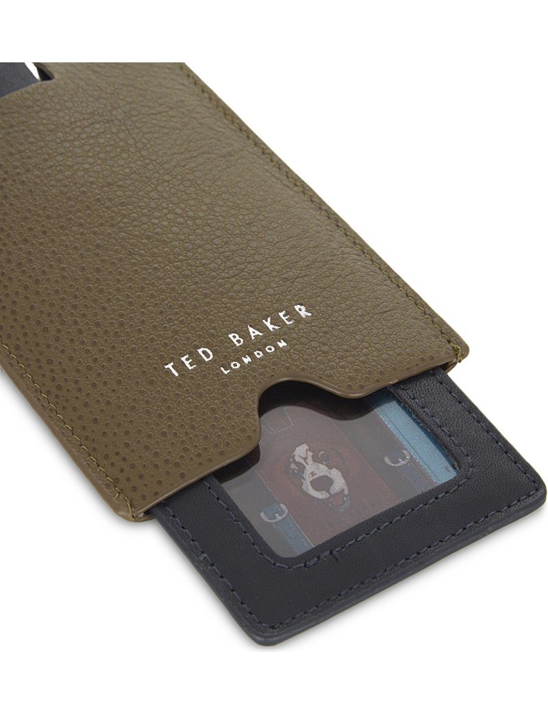 Ted Baker Travla Pebbled Leather Travel Wallet and Luggage Tag Set 