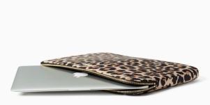 13" leopard laptop sleeve