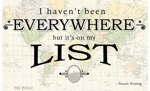 Travel Bucket List for 2016