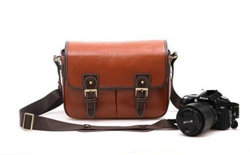 Large Waterproof Leather DSLR Camera Bag