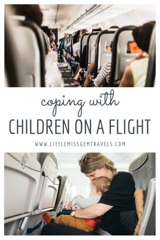 coping with children on a flight